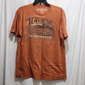 Margaritaville Havana Daydreamin'‎ Mens Orange Graphic Print T-Shirt M